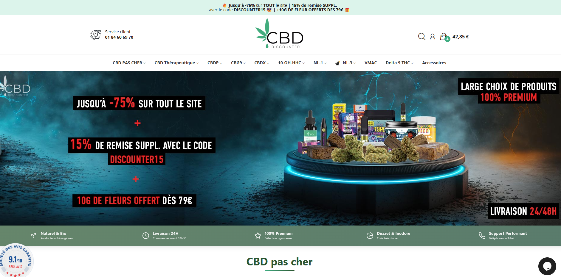 CBD Discounter - Projet PrestaShop